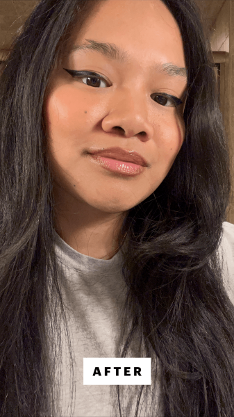 Calaor after applying the Tarte Maracuja Juicy Lip Stain