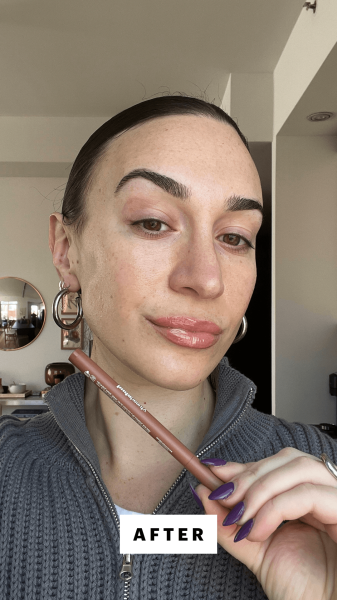 Image may contain Head Person Face Adult Cosmetics and Lipstick